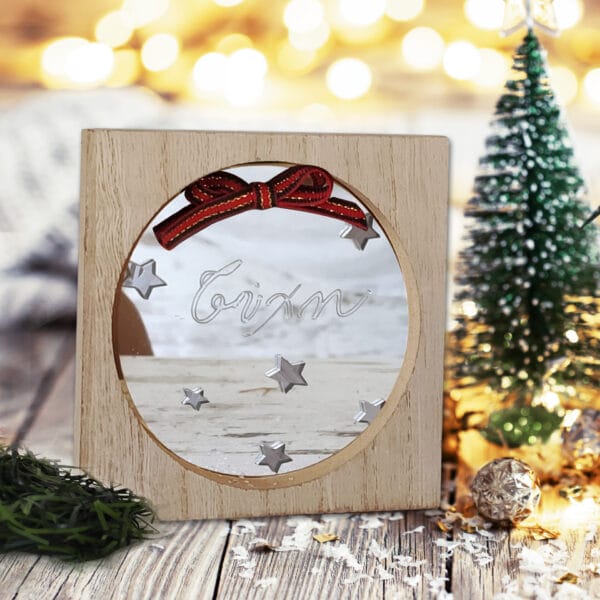 Κάδρο ασημί με αφιέρωση