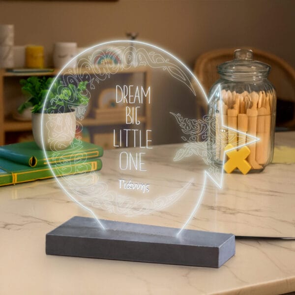 Φωτιστικό plexiglass 3d moon