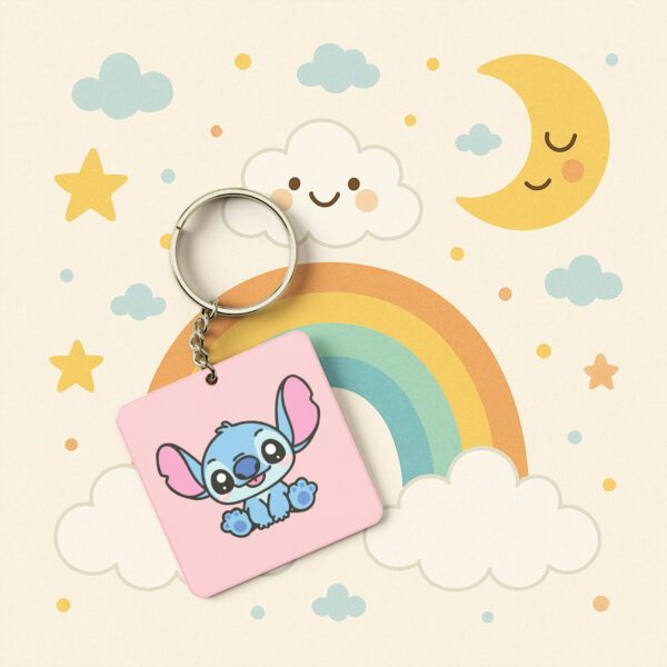 Ξύλινο μπρελόκ Stitch